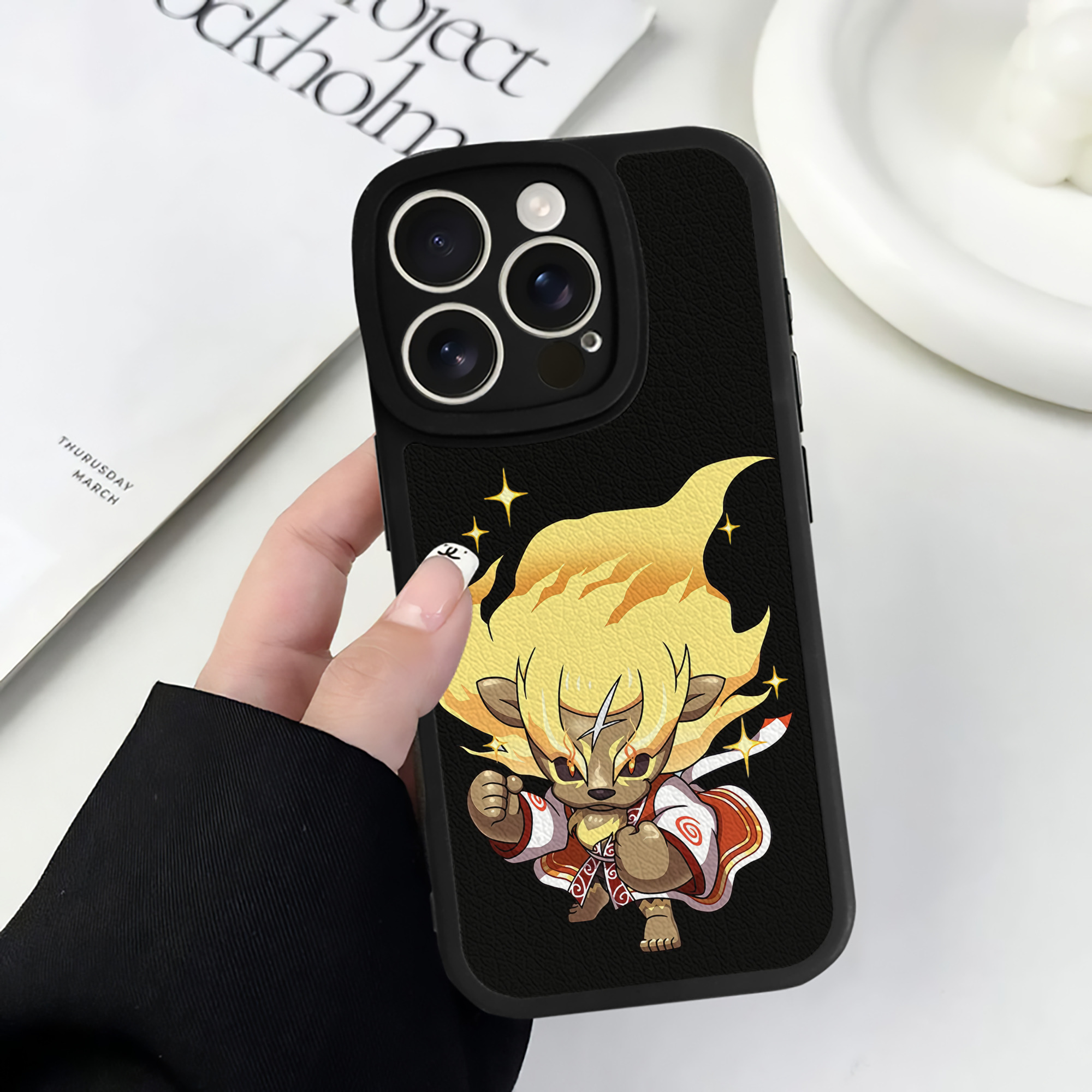 （画像用） 妖怪ウォッチ Yo-kai Watch 【iPhone 16シリーズ対応】シリコンスマホケース（レザー調） 材質：シリコン
